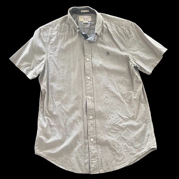 Penguin Men’s Shirt Sleeve Button Up - Picture 1 of 3